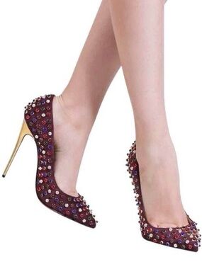 Authentic Christian Louboutin Studded Follies Heels